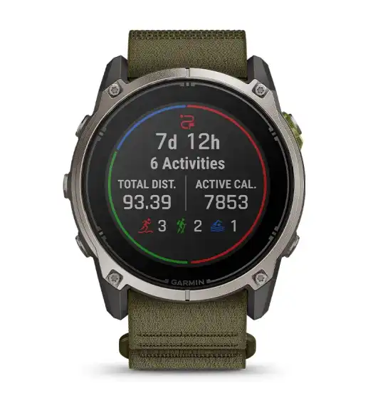 Garmin Epic teljesítmény- és egészségügyi adatok egy többnapos aktivitásról