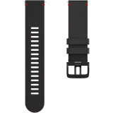 Polar wrist band 22 MM Leather Black/Red M/L
