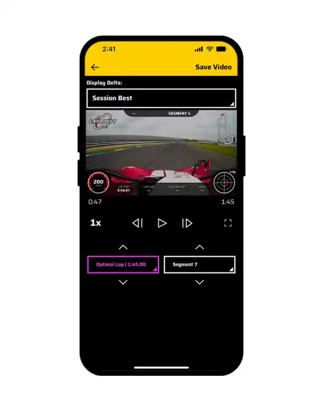 Garmin Catalyst 2 True Optimal Lap technológia összeállított videó legjobb köridő verseny