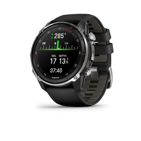 Garmin Descent™ Mk3i - 51mm Silver-Black, PVD Titán, szilikon szíjjal	010-02752-08