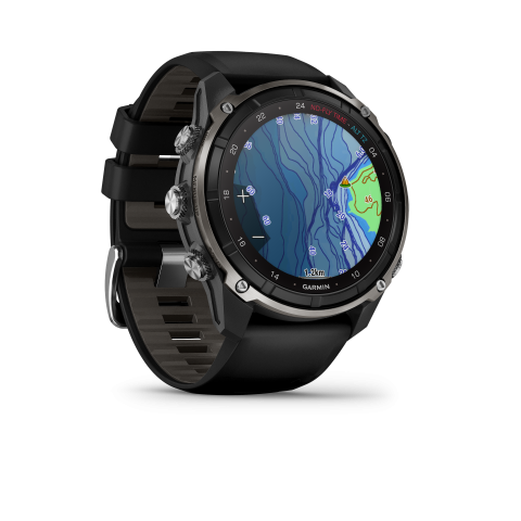 Garmin Descent™ Mk3i - 51mm Silver-Black, PVD Titán, szilikon szíjjal	010-02752-08