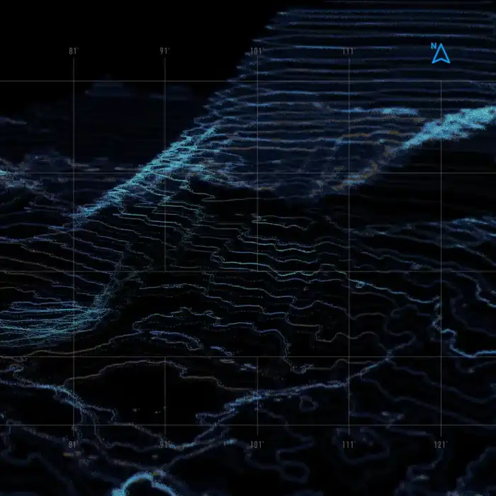 3D-s hegyrajz szeletelt szintrajza