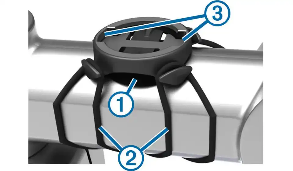 Garmin Edge negyedfordulatos computertart&oacute; felszerel&eacute;se 1&ndash;3. l&eacute;p&eacute;s