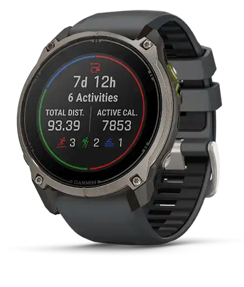 Ugyanaz a Garmin Enduro 4 51 mm &oacute;ratest kavicssz&uuml;rke szilikonsz&iacute;jjal
