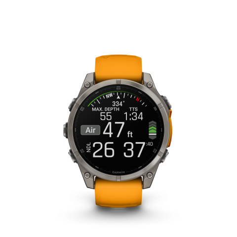 Garmin Fenix 8 Amoled 47mm Sapphire Titan Orange	010-02904-11