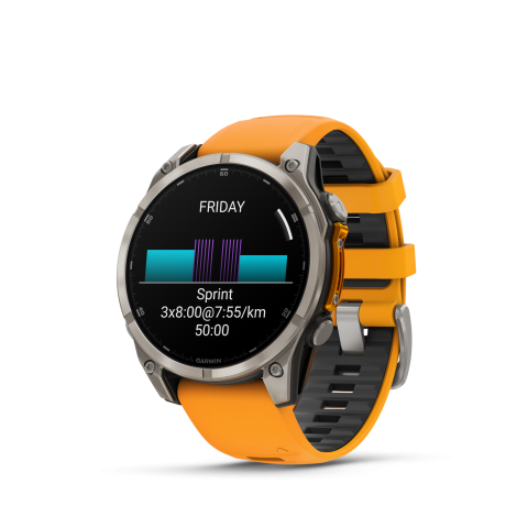 Garmin Fenix 8 Amoled 47mm Sapphire Titan Orange	010-02904-11