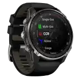 Garmin Descent™ Mk3i - 51mm Silver-Black, PVD  Titán, szilikon szíjjal