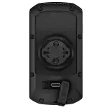 Garmin Edge Explore 3 Plus – cserélhető hátlapi rögzítőfül és USB-C töltőcsatlakozó.