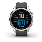 Garmin Fénix 7s Silver Grafit színű szíjjal