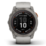 Garmin Fenix 7X PRO Sapphire Solar Titanium, Gray-Orange szíjjal