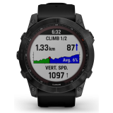 Garmin Fenix 7X Sapphire Solar fekete DLC Titán
