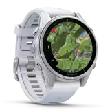Garmin fēnix 8 AMOLED 43 mm – ezüst / törtfehér szilikonszíj