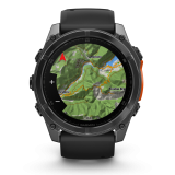Garmin fēnix 8 AMOLED 51 mm – palaszürke / fekete szilikonszíj