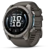 Garmin fēnix 9 AMOLED 51 mm, zafír számlap – natúr titán / kavicsszürke szilikonszíj