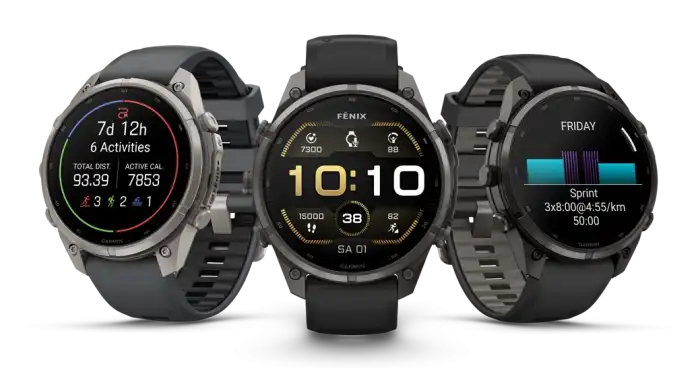 Garmin Fénix 9 Pro okosórák fekete, szürke és narancssárga szíjjal