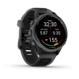 Garmin Forerunner 570 – 42mm, palaszürke alumínium / áttetsző fekete-fekete szilikonszíj