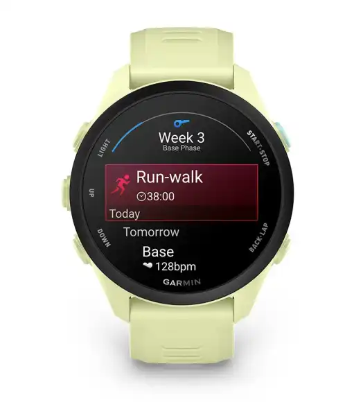 Garmin Forerunner 70 kijelzőn Garmin Coach adaptív edzésterv
