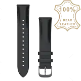 Garmin Quick Release 20mm fekete bőr óraszíj palaszürke csattal