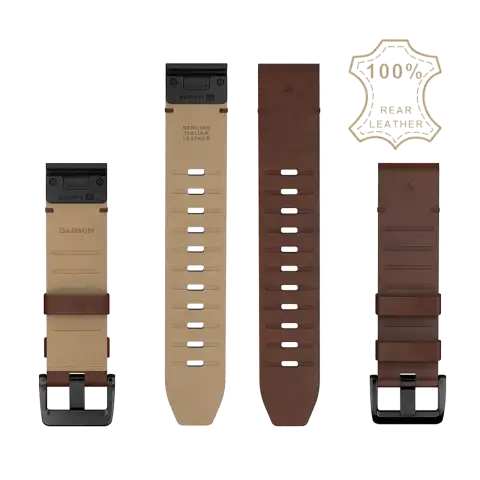 Garmin QuickFit® 22mm Dióbarna bőr óraszíj	010-14507-20