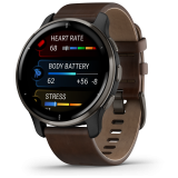Garmin Venu 2 Plus Slate Stainless bőrszíjjal