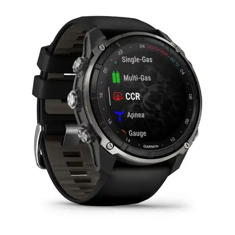 Garmin Descent™ Mk3i - 51mm Silver-Black, PVD Titán, szilikon szíjjal