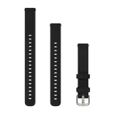Garmin Lily® 2 fekete színű szilikon óraszíj, krém-arany csattal
