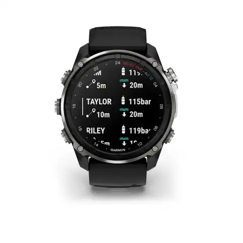 Garmin Descent™ Mk3i - 51mm Silver-Black, PVD Titán, szilikon szíjjal