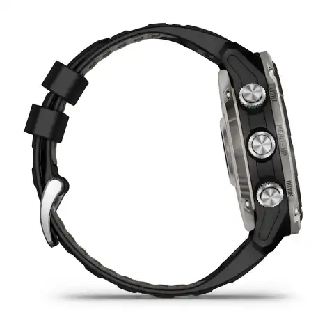 Garmin Descent™ Mk3i - 51mm Silver-Black, PVD Titán, szilikon szíjjal