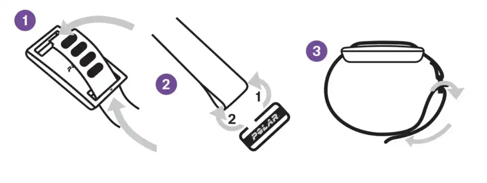 Polar Loop csukl&oacute;p&aacute;nt felhelyez&eacute;se l&eacute;p&eacute;sek