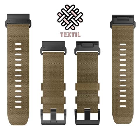 By Qubix - Quickfit 26 mm - Bracelet sport en Siliconen - Vert armée - Garmin  Fenix
