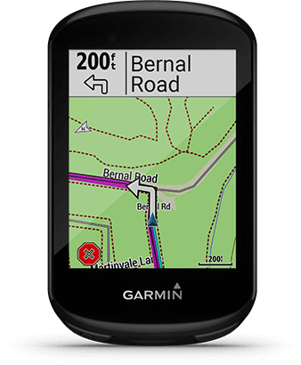 Edge 830 with route calculation screen