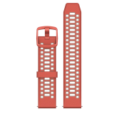 Coros 20mm-es piros szilikon óraszíj