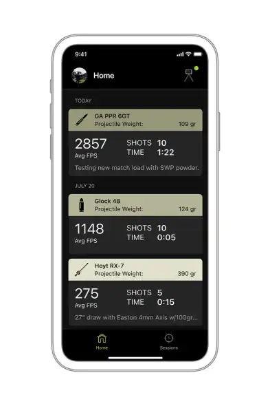 XERO C2 ShotView Alkalmaz&aacute;s - L&ouml;v&eacute;s nyomon k&ouml;vet&eacute;s elt&eacute;r&eacute;s m&eacute;r&eacute;s okostelefonon