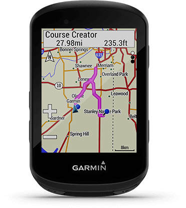 Edge 530 with Garmin Cycle Map screen