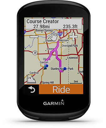 Edge 830 with Garmin Cycle Map screen