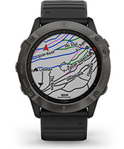 fēnix 6X Pro Solar with TopoActive Europe, ski maps screen