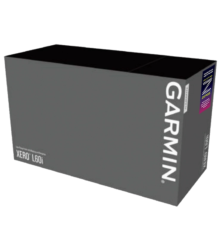 Garmin Xero L60i l&eacute;zeres t&aacute;vol&aacute;sgm&eacute;rő doboztartalma