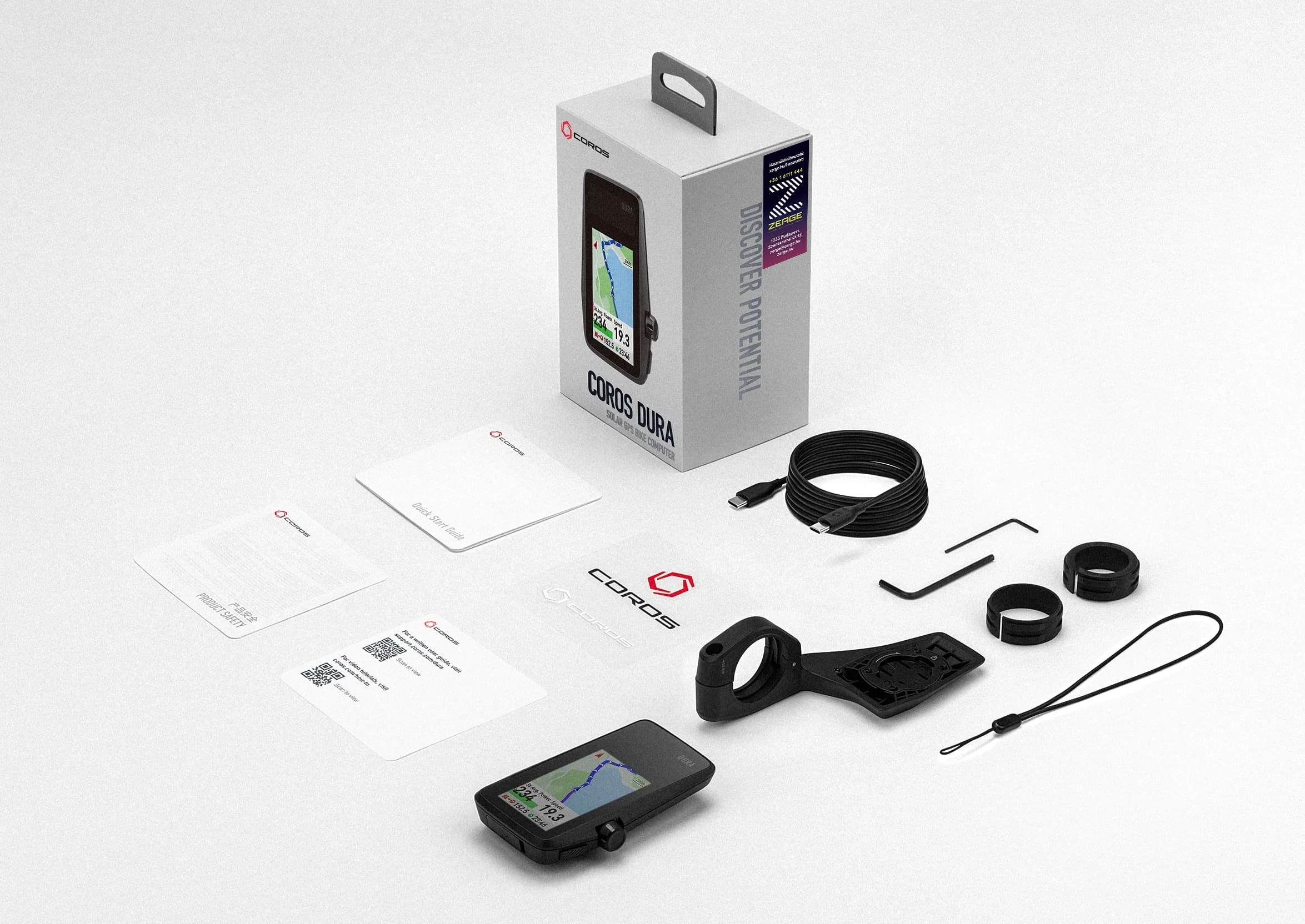 Coros Dura teljes csomag tartalma